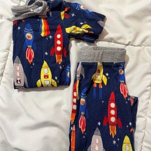 Little Sleepies Rocket Print  SS/P Pajama Set